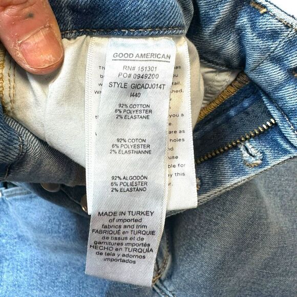 GOOD AMERICAN Women’s Light Blue Wash Good Icon 90’s Relaxed Style Jeans Size 8/ - Picture 5 of 6